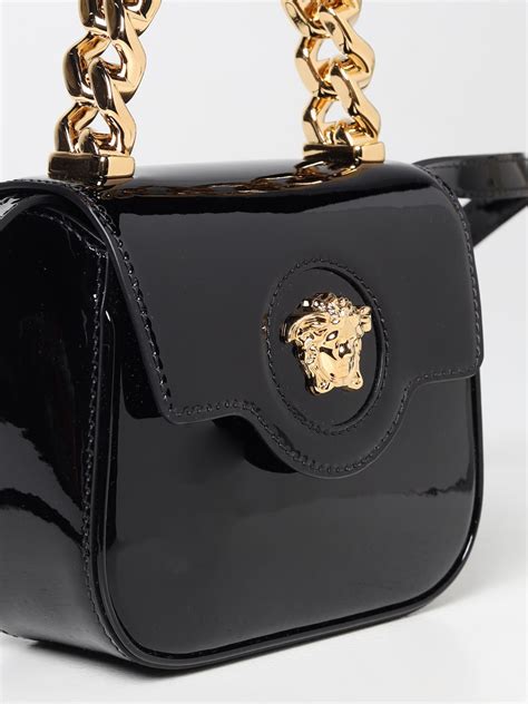 borsa versace nera logo medusa|Borsa La Medusa Small in pelle in Nero .